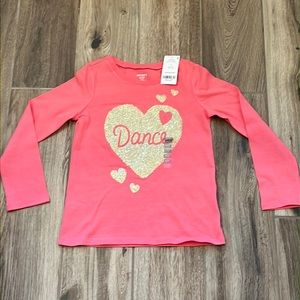 NEW! Carter’s Dance Glitter Heart Longsleeve Tee Size 6
